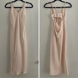 Fame and Partners Ziv Midi Dress in Champagne